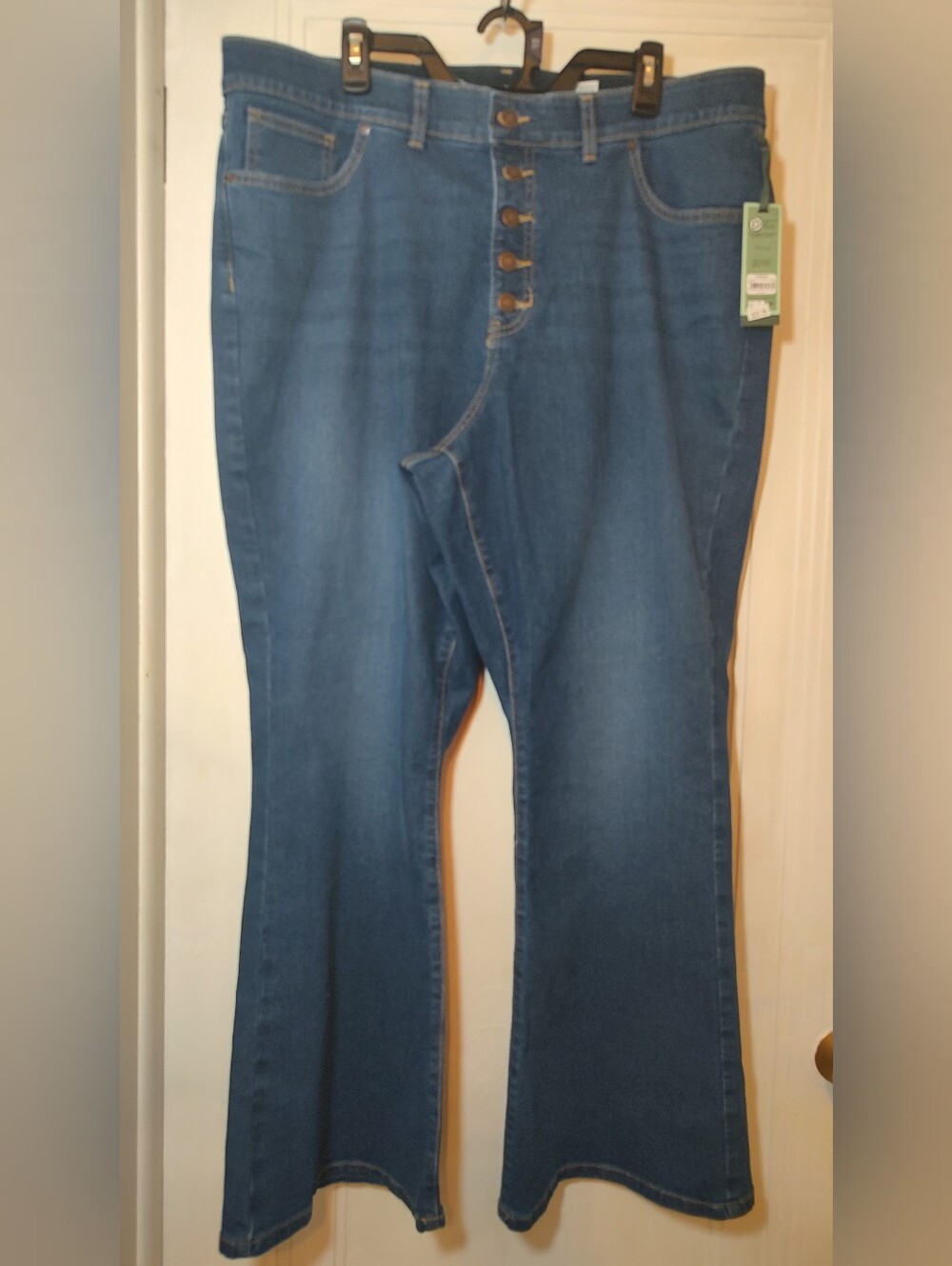 Terra & Sky Women's Size 20W Flare Leg Jeans Sloane Wash